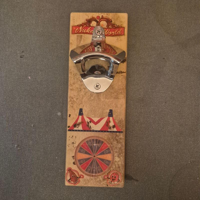 Nuka World Wooden Bottle Opener (Magnetic)
