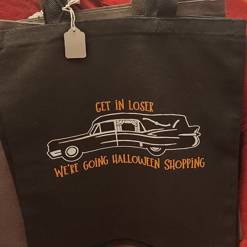 Get In Loser Halloween Shopping Tote Bag