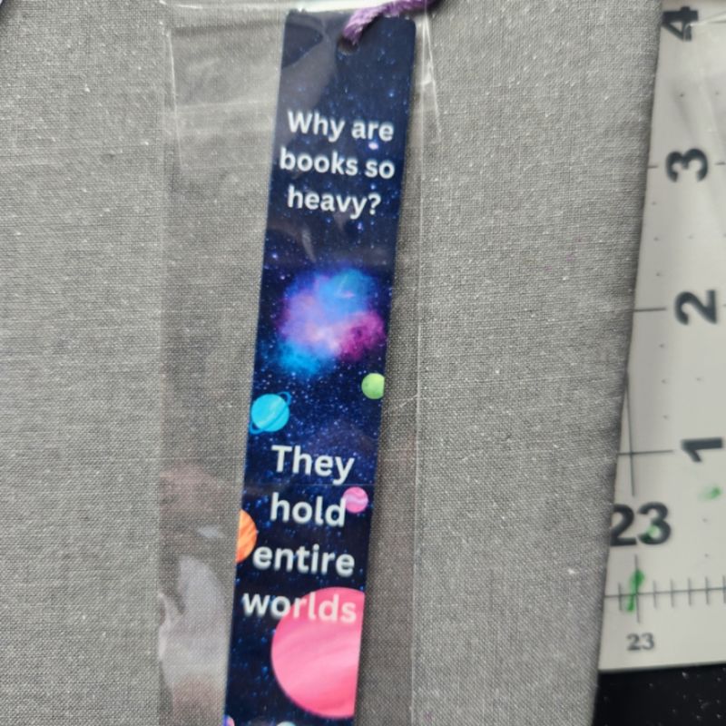 Why Are Books so Heavy? Metal Bookmark