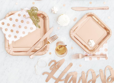 Rose Gold Party Supplies