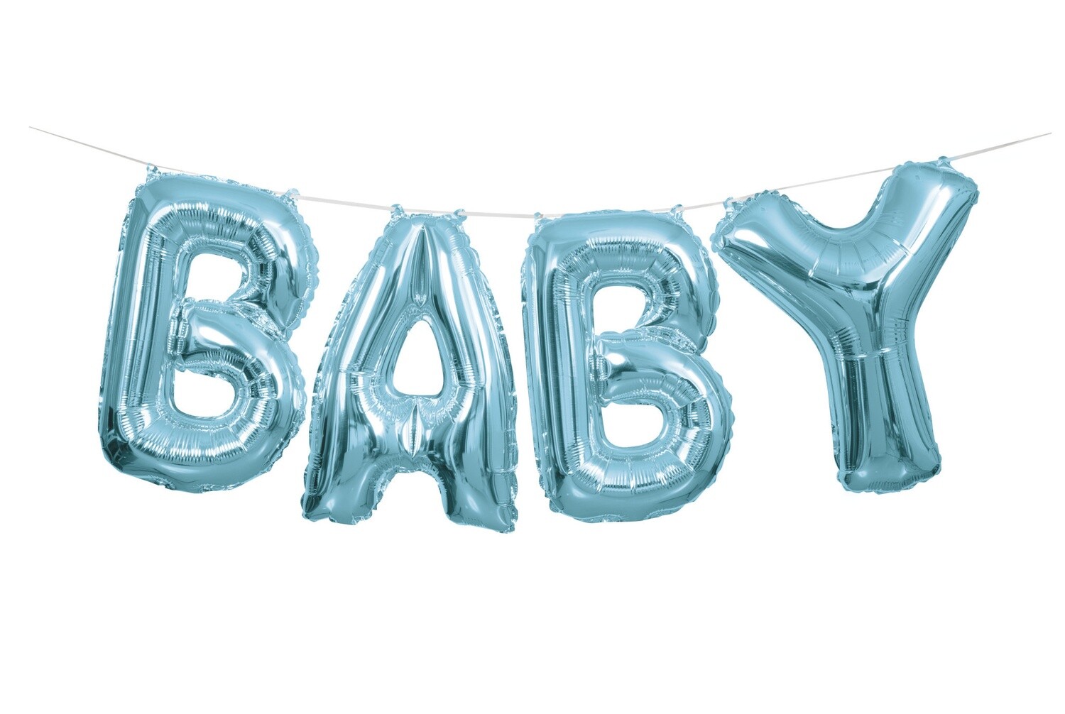 Blue &#39;BABY&#39; Air Fill Only Balloon Banner
