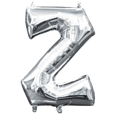 Silver Letter Z Balloon (16&quot; Air Filled)