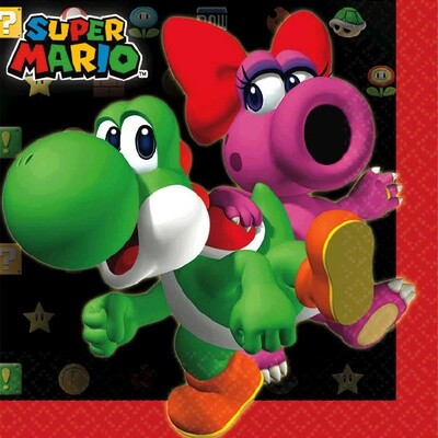 Super Mario Beverage Napkins 16ct