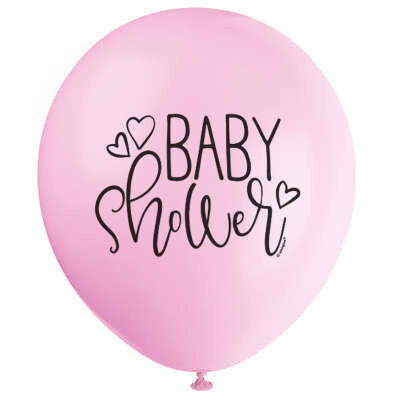 Petal Pink Baby Shower 12&quot; Latex Balloons 8ct