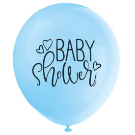 Blue Baby Shower 12&quot; Latex Balloons 8ct