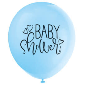 Blue Baby Shower 12&quot; Latex Balloons 8ct