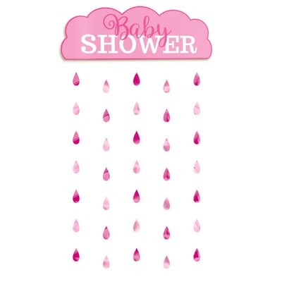 Pink Baby Shower Hanging Decoration Cloud