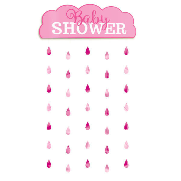 Pink Baby Shower Hanging Decoration Cloud