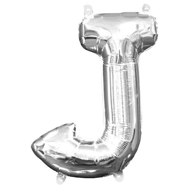 Silver Letter J Balloon (16&quot; Air Filled)