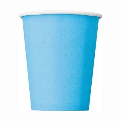 Powder Blue Solid 9oz Paper Cups 8ct