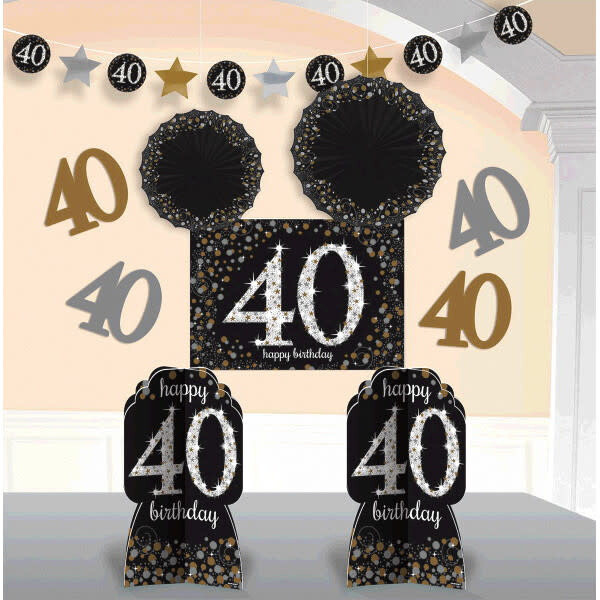 40th Birthday Gold Decorating Kit