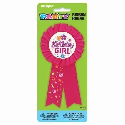 &#39;Birthday Girl&#39; Award Ribbon Pin