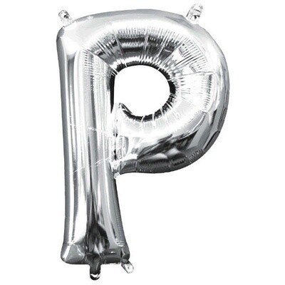 Silver Letter P Balloon (16" Air Filled) Silver Letter P Balloon (16" Air Filled)