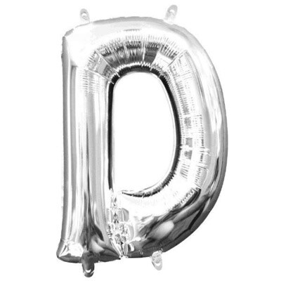 Silver Letter D Balloon (16" Air Filled) Silver Letter D Balloon (16" Air Filled)