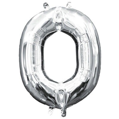 Silver Letter O Balloon (16" Air Filled) Silver Letter O Balloon (16" Air Filled)