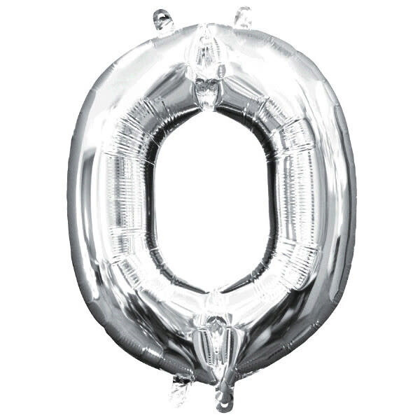 Silver Letter O Balloon (16&quot; Air Filled)