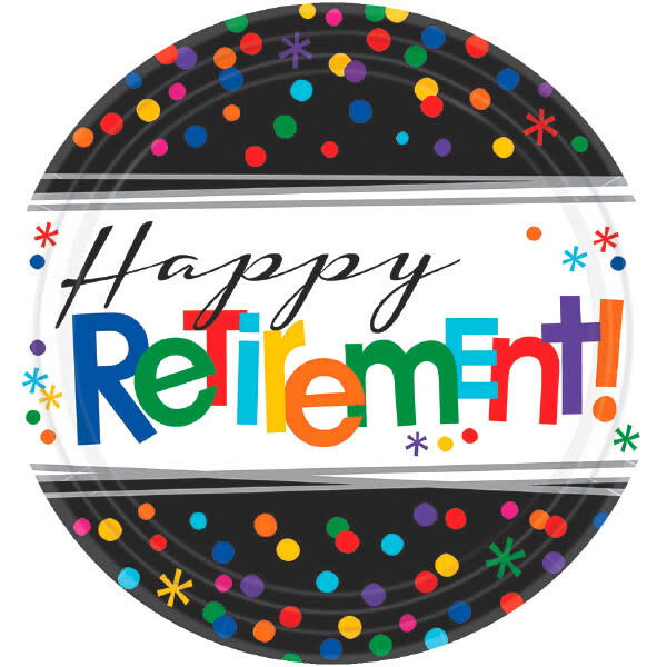 Retirement Dessert Plates 8ct