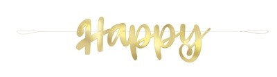 Gold &#39;Happy Anniversary&#39; Banner 6FT