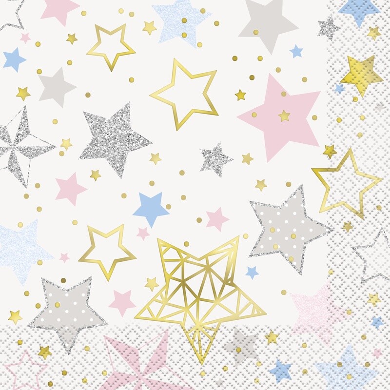 Twinkle Twinkle Stars Luncheon Napkins 16ct