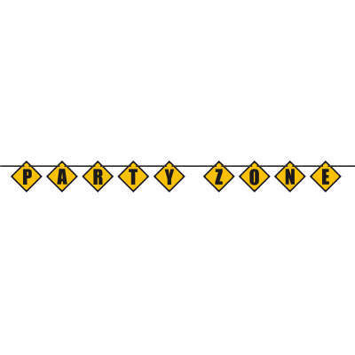 Construction &#39;Party Zone&#39; Banner