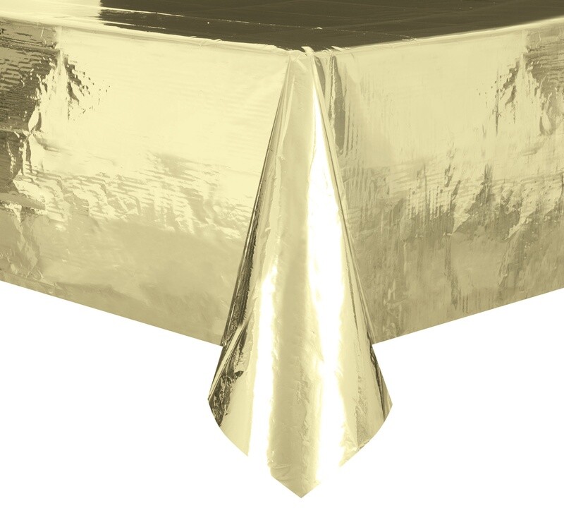 Gold Metallic Rectangle Tablecloth, 54&quot; x 108&quot;