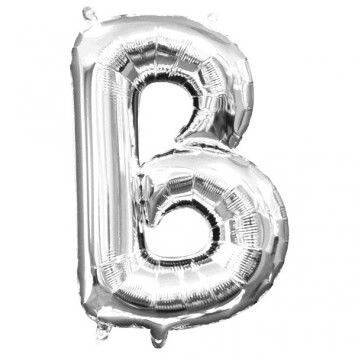 Silver Letter B Balloon (16&quot; Air Filled)