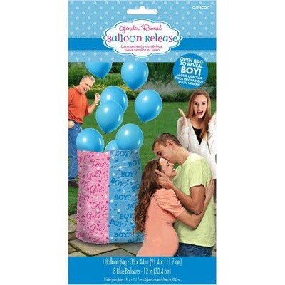Boy Blue Gender Balloon Release Kit (Includes Helium)