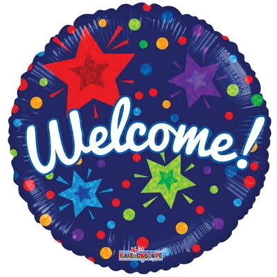 Welcome! Stars Foil Balloon 18"