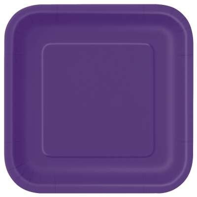 Deep Purple 9&quot; Square Plates, 14ct