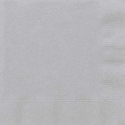 Silver Luncheon Napkins 50pk