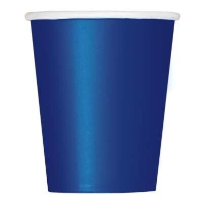 True Navy Blue Solid 9oz Paper Cups 14ct
