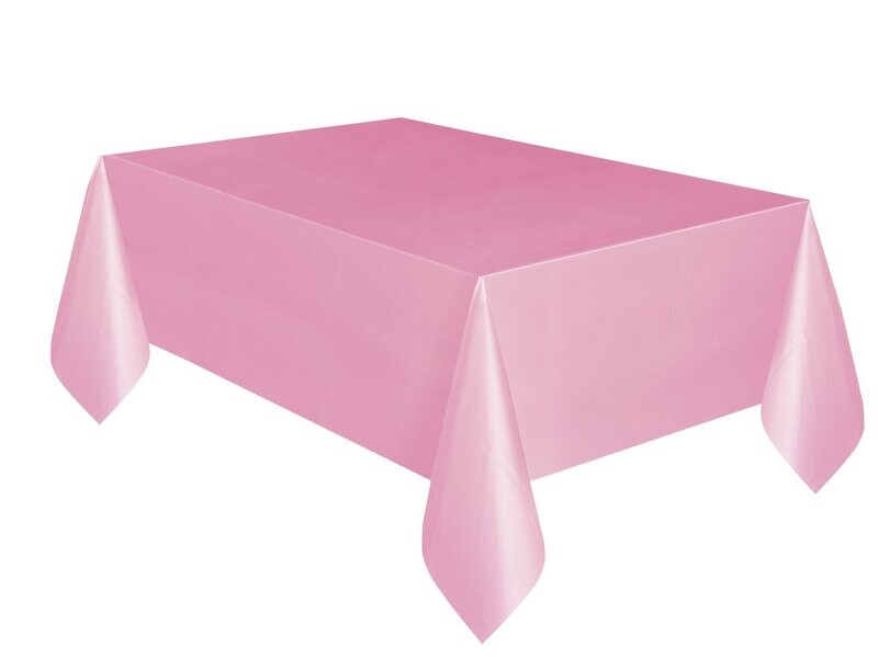 Light Pink Plastic Rectangle Tablecloth, 54&quot; x 108&quot;