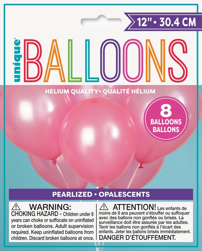 12&quot; Latex Balloons 8ct - Rose Petal Pink
