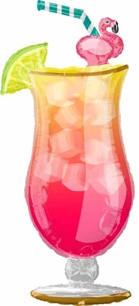 Tropical Drink Foil Balloon 41&quot;