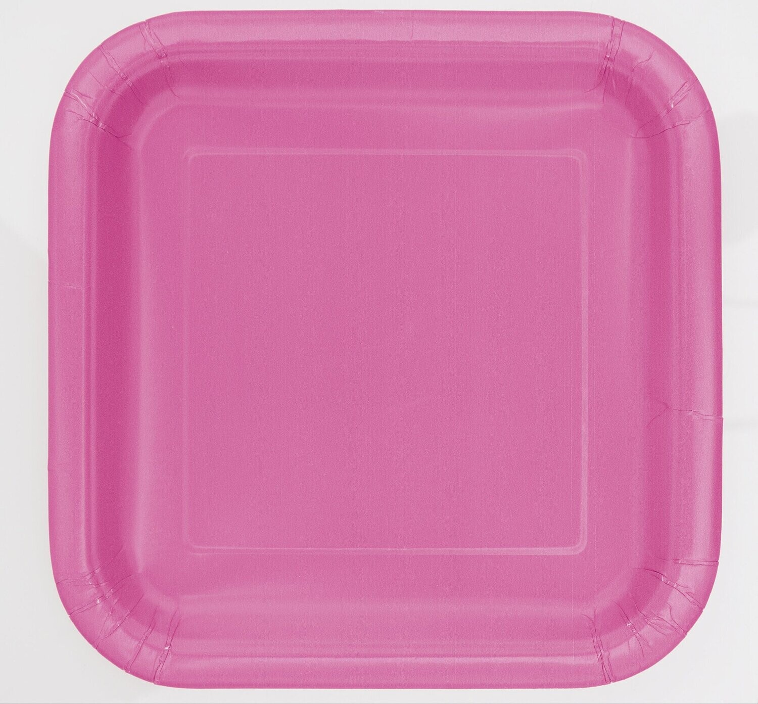 Hot Pink 7&quot; Square Plates, 16ct