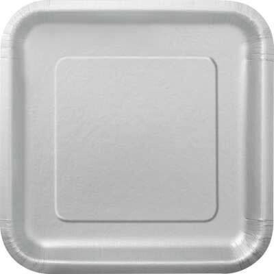 Silver 9&quot; Square Plates, 14ct