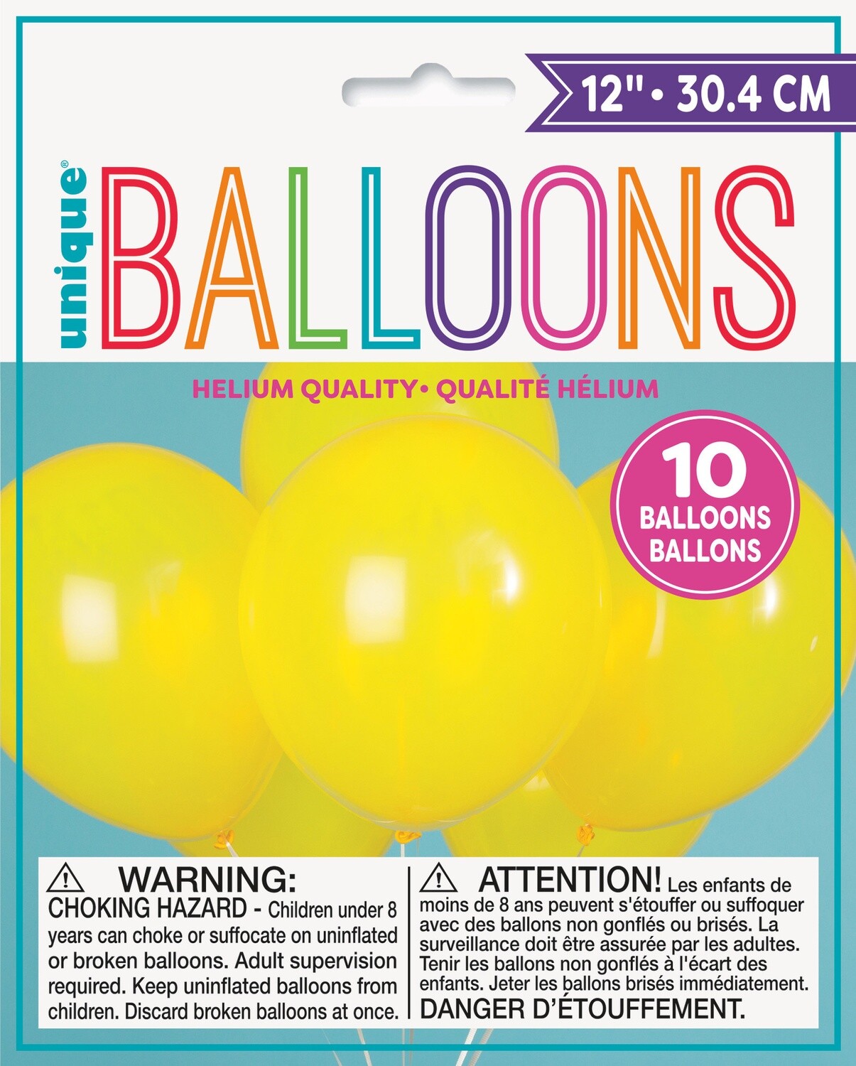 12&quot; Latex Balloons 10ct - Yellow