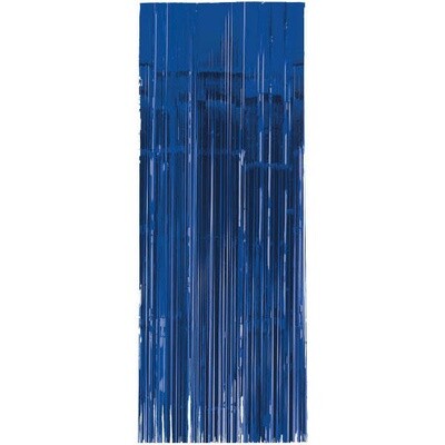 Royal Blue Fringe Doorway Curtain 3&#39; x 8&#39;