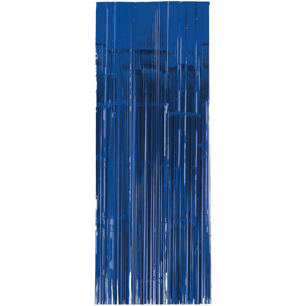 Royal Blue Fringe Doorway Curtain 3&#39; x 8&#39;