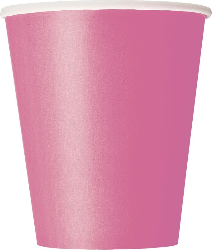 Hot Pink Paper Cups 8ct
