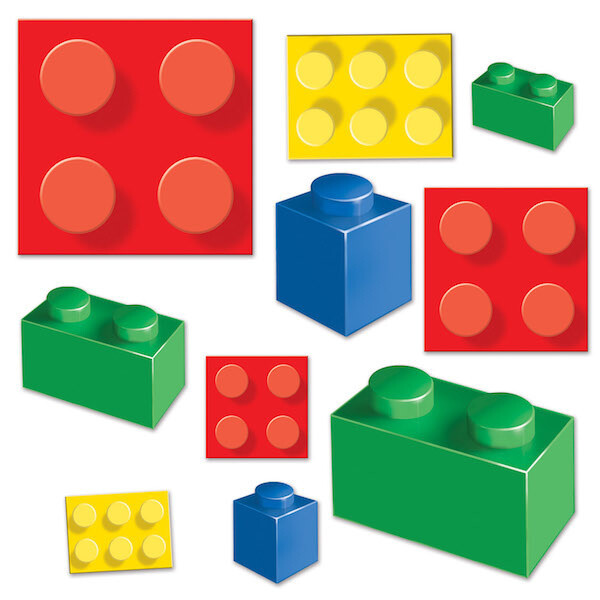 Lego Blocks Paper Cutouts 20ct