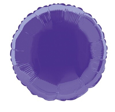 Deep Purple Solid Round Foil Balloon 18&quot;