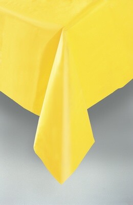 Sunflower Yellow Plastic Rectangle Tablecloth, 54&quot; x 108&quot;