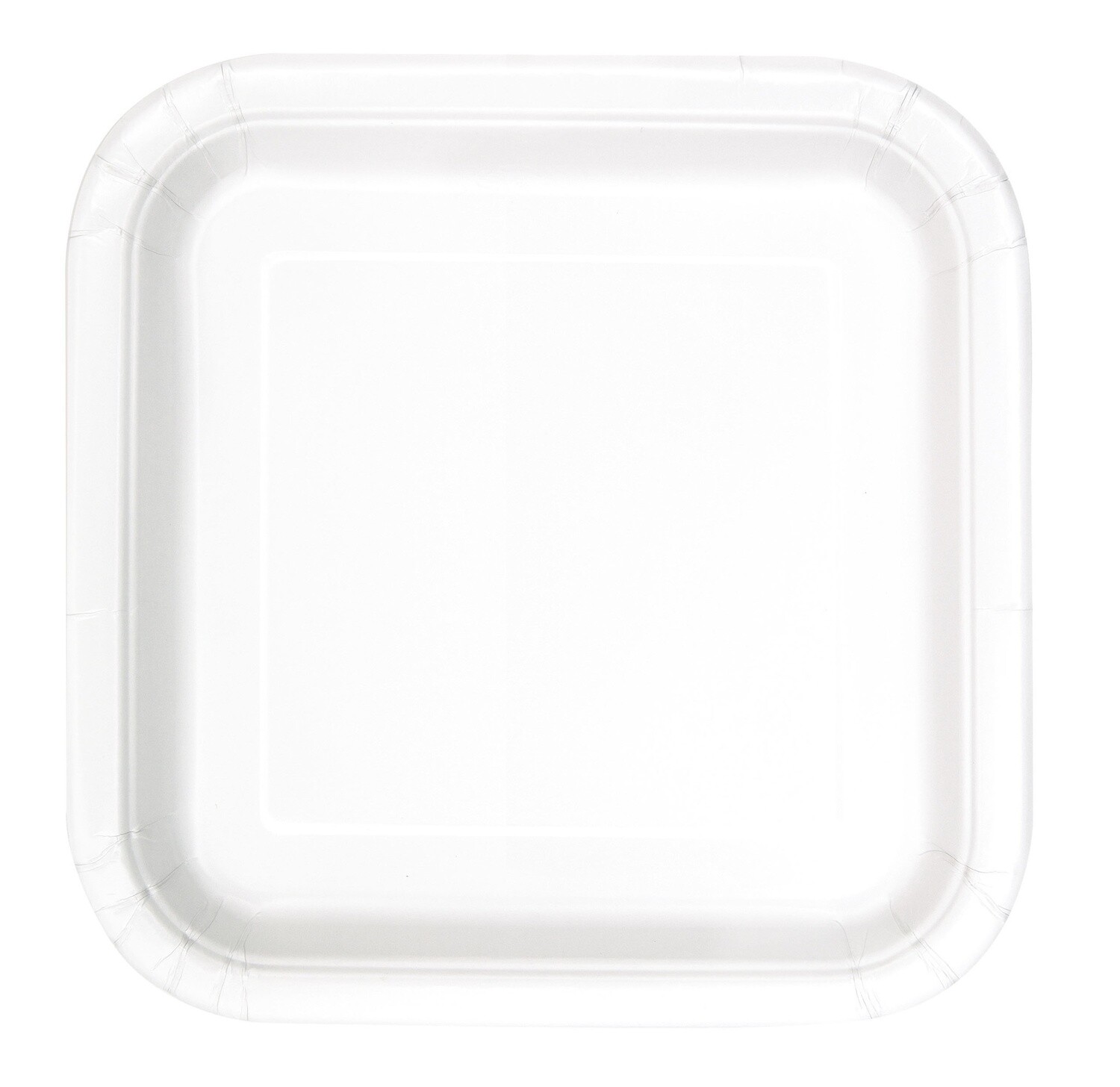 Bright White 7&quot; Square Plates, 16ct