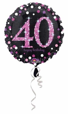Pink Celebration 40th Foil Balloon 18&quot;