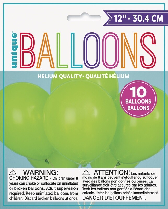 12&quot; Latex Balloons 10ct - Lime Green