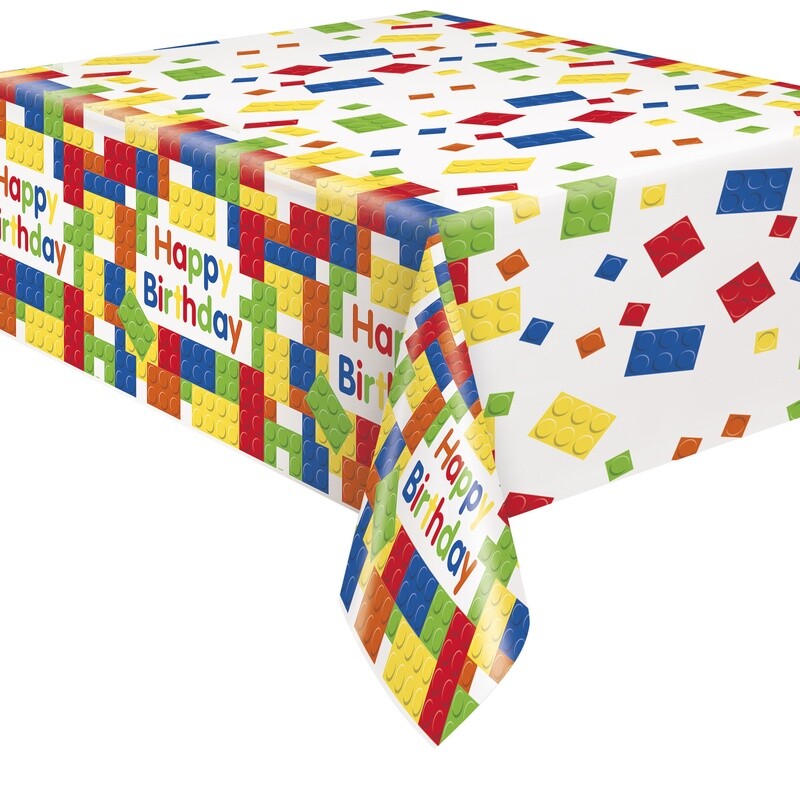Lego Blocks Rectagular Plastic Tablecloth 54&quot; x 84&quot;