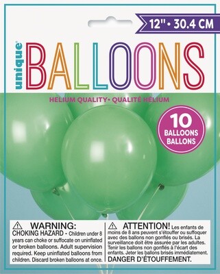 12&quot; Latex Balloons 10ct - Emerald Green