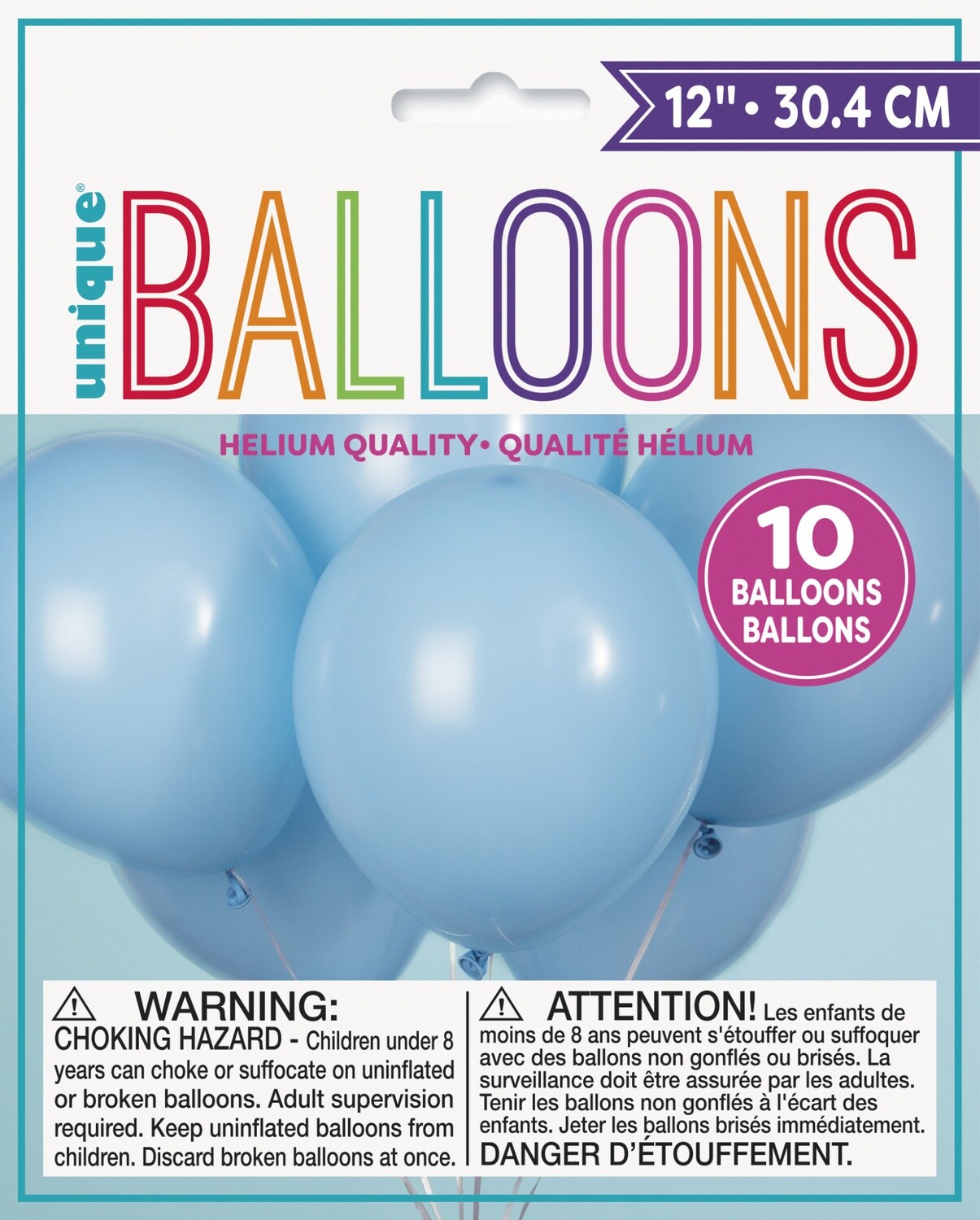 12&quot; Latex Balloons 10ct - Baby Blue