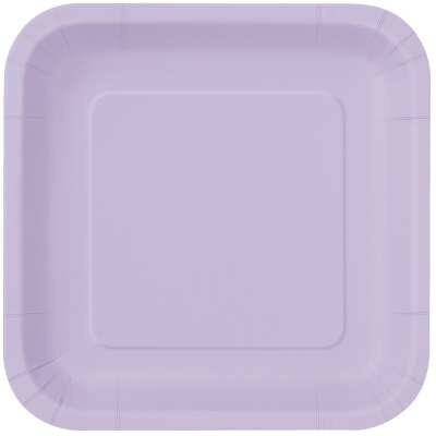 Lavender 9&quot; Square Plates, 14ct